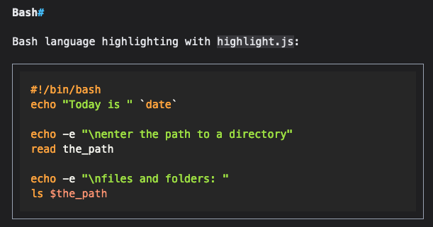 Highlight.js Dark Demo Site